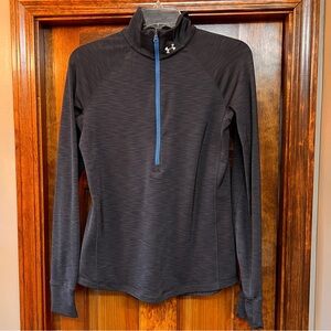 UA Women's ColdGear 1/2 zip Pullover
Top Jacket Activewear EUC Sz S Grey Blue